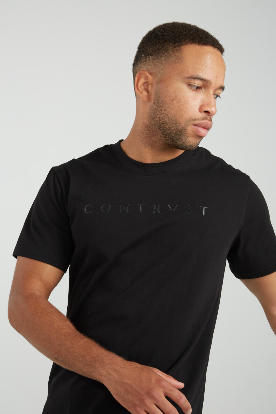 Contrvst Black T-Shirt